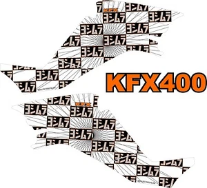Kit gráfico de escape KFX400 tanque plástico calcomanía pegatina Kfx 400 Z400 naranja LTZ - Imagen 1 de 3