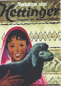 Poster originale d'epoca HETTINGER TAPPETO ORIENTALE c.1940 - Foto 1 di 1