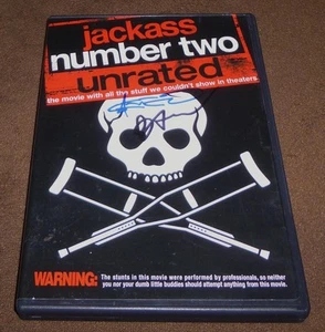 BAM MARGERA STEVE O SIGNED MOVIE JACKASS NUMBER TWO UNRATED DVD w/ PROOF - Picture 1 of 3