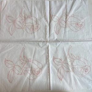 8 Vintage Rose flower Quilt Blocks All Cotton Preprinted for embroidery 8” x 8” - Picture 1 of 2