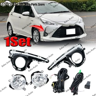 1Set For Toyota Yaris Vitz 2018-2020 Front Fog Light DRL Daytime Running Light - Image 1 of 4