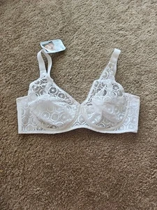 Chantelle 196 Fete Full Coverage Unlined Underwire Bra Vintage Size 38D NEW - Picture 1 of 7