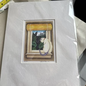 Ruth Schindler Cat In Window Panther Print 166/350 - Picture 1 of 9