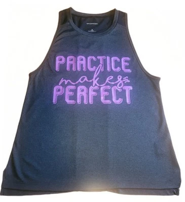 Camiseta sin mangas Sport-Tek Endeavor Racerback para damas ~ LST466 ~ negra jaspeada/negra ~ M Foto 1 de 3