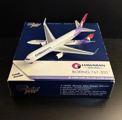 GeminiJets 1:400 Hawaiian Airlines Boeing 767-300 GJHAL1185 N581HA Scale Model - Image 1 of 4