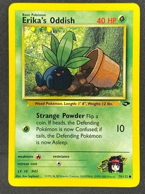 Pokémon Erika's Oddish 70/132 G2 Gym Challenge Unlimited LP/NM - Image 1 of 2