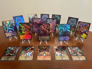 Blue Eyes, Exodia, Dark Magician Holographic Anime Set - Picture 1 of 5