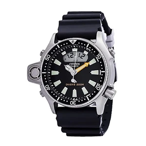 Citizen Orologio Aqualand I 200mt Nera Cinturino Silicone JP2000-08E - Picture 1 of 6