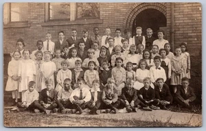 Postal K38/Wampum Pennsylvania RPPC c1910 estudiantes escolares 403 - Imagen 1 de 4