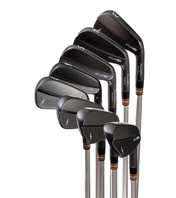 Juego de hierro PowerBilt Atlas MB Gunmetal 3-PW / KBS Tour C-Taper 120 rígido / diestro NUEVO Foto 1 de 4