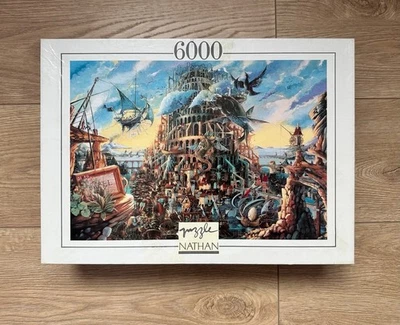 RARE 6000 Nathan TOWER OF BABEL Jigsaw Puzzle by Gabor Szittya 1993 - Image 1 of 4
