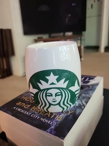 Tazza Starbucks 2010 14 oz verde e bianco logo sirena sirena a forma di botte - Foto 1 di 6