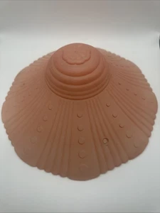Vintage Pink Art Deco Glass Light Ceiling Fixture Shade - Picture 1 of 6