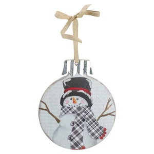 Northlight 9.5-Inch Black and Red Smiling Snowman Christmas Wall Decor - Picture 1 of 3
