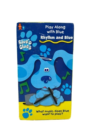 Blue's Clues Rhythm and Blue (VHS 1999) Nick Jr Kids 90's Orange Tape Vintage - Image 1 of 4