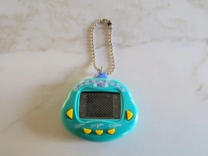 Dinkie Dino RakuRaku Dinokun Blue Pocket Electronic Virtual Pet Key Chain Tested - Picture 1 of 11