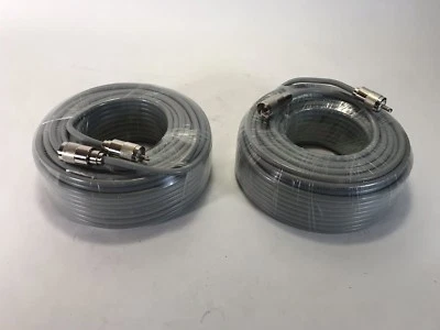 TWO 100FT RG-8x COAX COAXIAL CABLE HAND SOLDERED w/PL-259 CB HAM RADIO RG8 NEW! - Image 1 of 3