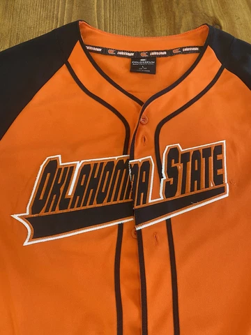 Oklahoma State Cowboys Baseball Jersey Colosseum Orange/Black - Youth Large OSU Cover
