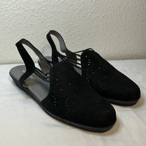 Neu ohne Karton David Zelma Tate Espadrille Keilabsatz-Sandalen Leder Freizeit Komfort Fersenriemen - Bild 1 von 5