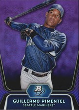 2012 (MARINERS) Bowman Platinum Prospects Purple Refractors #BPP83 Pimentel