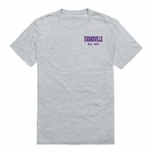 University of Evansville Purple Aces Practice T-Shirt Heather Grey - Picture 1 of 2