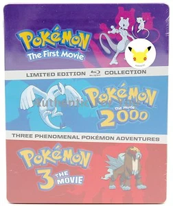 Pokemon SteelBook Blu-Ray Set The First Movie - Pokemon 2000 - Pokemon 3 - Imagen 1 de 2