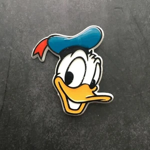 Donald Duck Face Enamel Pin Button 2" - Picture 1 of 3
