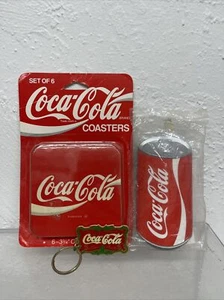 Coca Cola Vintage Lot Coasters/Magnet/Keychain - Picture 1 of 4