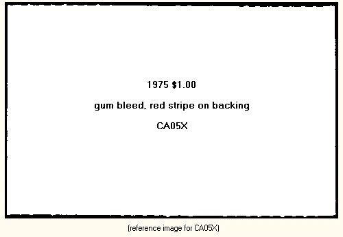 D2K California Duck Stamp 1975 $1.00 red stripe, gum bleed - Image 1 of 1