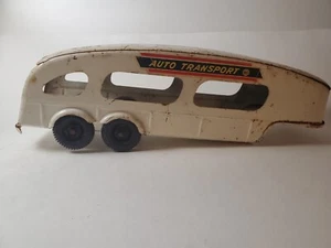 Vtg Marx Deluxe Auto Transport Car Hauler Truck Carrier Pressed Steel Trailer 19 - Picture 1 of 10