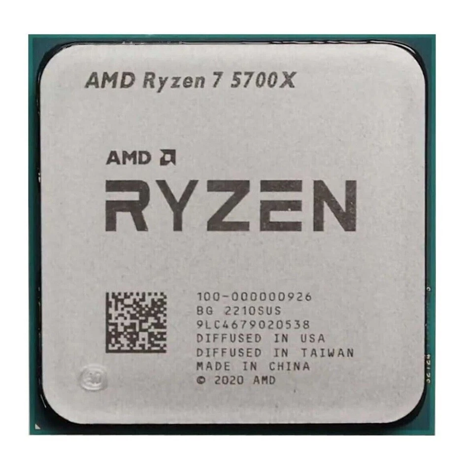 AMD Ryzen 7 5700X 3.4GHz 8 Core 16 Threads Socket AM4 32MB 65W CPU Processor - Image 1 of 1