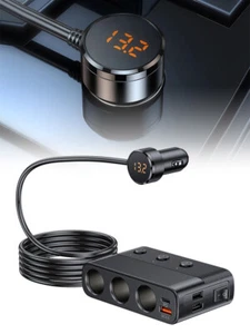 Adaptateur Chargeur Voiture 7 en 1 128W PD QC3.0 Prise Allume Cigare Conversion C28 - Photo 1 sur 14