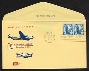 #C48 4c Eagle in Flight -Kolor Kover FDC Pair - Picture 1 of 2