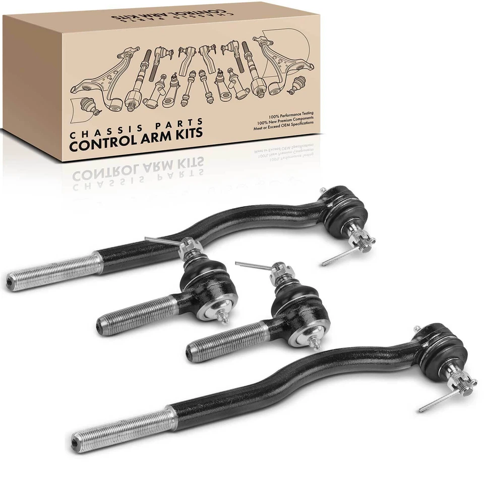 4xFront Inner & Outer Tie Rod End Kit for Chevy Tracker Geo Tracker 89-97 Suzuki - Image 1 of 4
