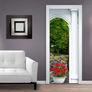 Türtapeten Selbstklebende Wandbild Tür Poster 3D Romantisch Waldlanschaft 1361 - Picture 1 of 2
