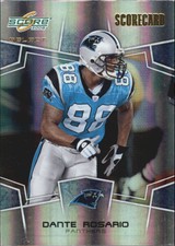 2008 Select Scorecard Carolina Panthers Football Card #44 Dante Rosario/100