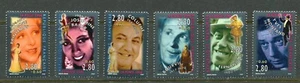 FRANCIA 1994, ESTRELLAS DE CINE, ESCENARIO Y PANTALLA, Scott B656-B661, Estampillada sin montar o nunca montada - Imagen 1 de 1