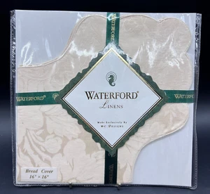 New Waterford Linens Barons Court Ivory White 16"x16" Bread Cover Sheet - Picture 1 of 3