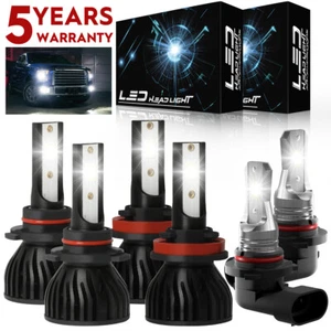 LED Headlight Bulb Foglight For Dodge Ram 1500 2500 3500 4500 5500 2009-2017 P4C - Foto 1 di 19