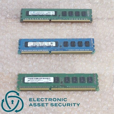 (Lot of 6) Mixed Brands 4GB 2Rx8 PC3-10600E RAM - Image 1 of 3