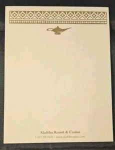 Aladdin Casino Las Vegas Vintage Hotel Room Paper Note Pad - Picture 1 of 5