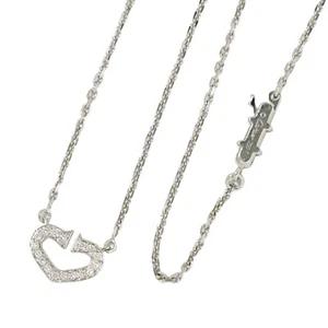 Collar Cartier C Corazón Diamante Oro Blanco 750 5,4 g - Imagen 1 de 9