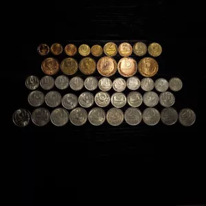 Mix Lot 45 Coins 1 kopek 2, 3, 5, 10, 15, 20 kopeks Soviet Union ussr AU-UNC. - Picture 1 of 9