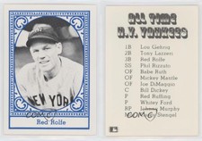 1980 TCMA All Time New York Yankees Blue Red Rolfe (Has MLB Logo)