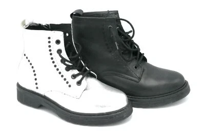 Dreamer 1873 stivaletto lacci pelle nero / argento - Immagine 1 di 4