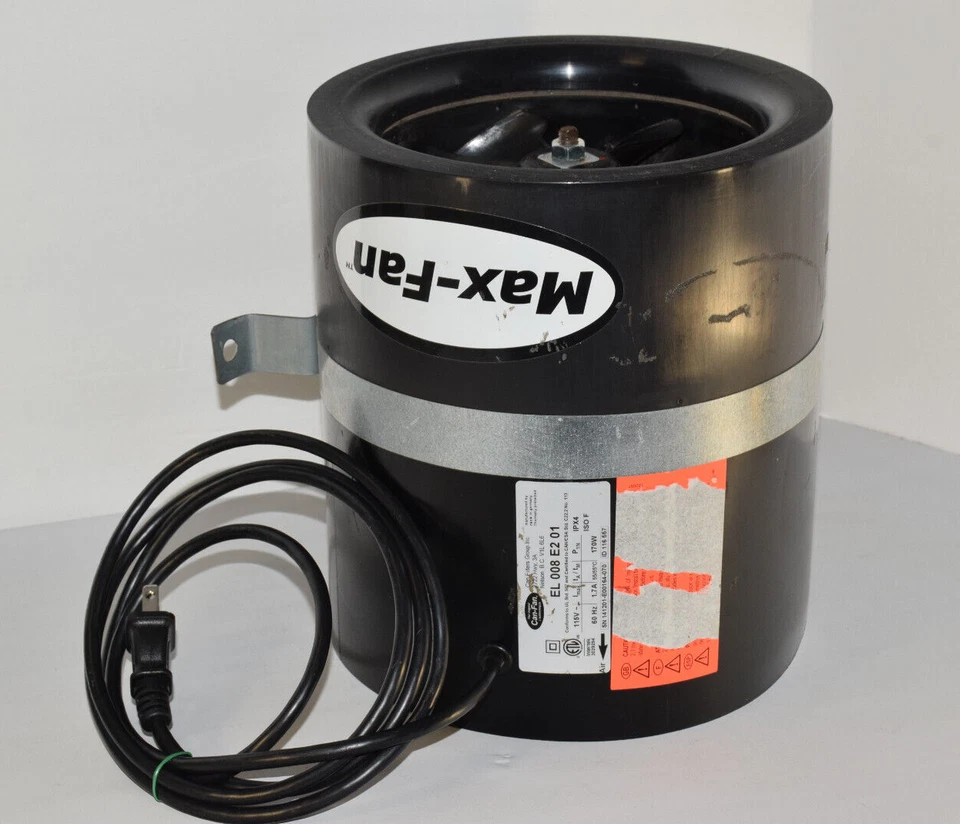Can Fan Max Fan 8" 675 CFM  EL008 E2 01 Exhaust Blower Ventilation Hydroponics - Image 1 of 4