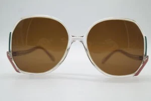 Vintage Silhouette 1163/20 Transparente Verde Marrón Ovalado Gafas de sol - Imagen 1 de 6