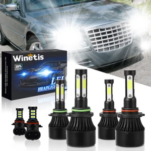For Chrysler 300 2005 2006 2007 2008 2009 2010 6000k LED Headlight Fog Bulb 6x - Picture 1 of 8