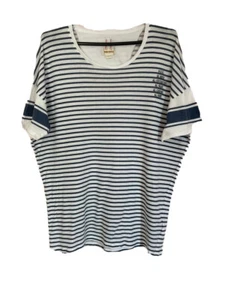 Diesel Woman’s Striped T-Shirt Top XL - Picture 1 of 7