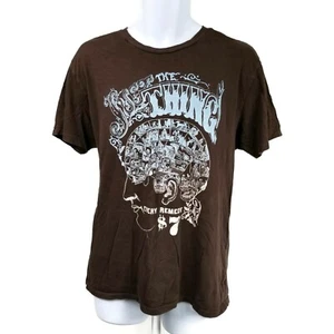 Gap Brown Blue Pullover Short Sleeve Cotton Graphic T Shirt Mens L - Picture 1 of 5